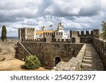 Renaissance Cathedral of St. James the Great at Beja, Portugal. Built in 1590, located in the old town square view from the Castle, Beja,