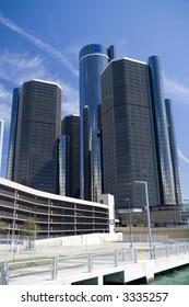 Renaissance Center In Downtown Detroit, Michigan