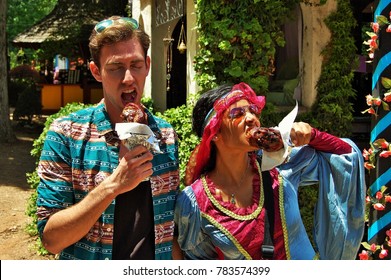 Renaissance Festival- Eating Turkey Legs.