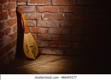 Renaissance Violin (rebec) In A Dark Room