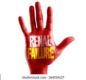 Renal Failure Written On Hand Isolated On White Background