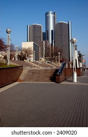 Ren.Center From Hart Plaza, Detroit 2