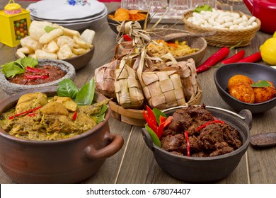 Rendang Padang, Beef Meat Curry, Indonesian Food