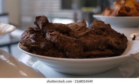 Rendang Padang On Display At The Padang Restaurant