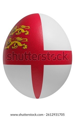 Rendered easter egg with a flag of Sark on the surface.