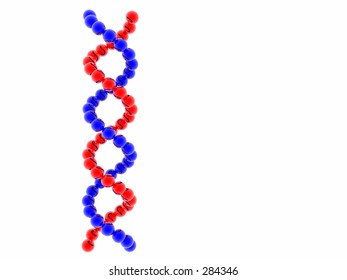 A rendering of a DNA strand.