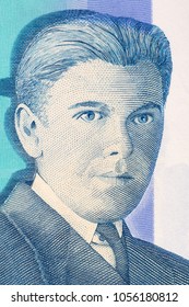 Rene Magritte Portrait From Belgian Money 
