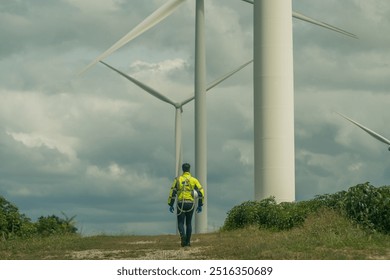 Renewable Energy Maintenance Team, Engineers and Surveyors in the Wind Energy Industry Area - Powered by Shutterstock