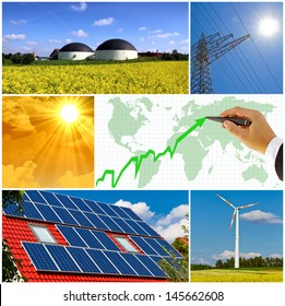 Renewable energy - photo collage - Powered by Shutterstock