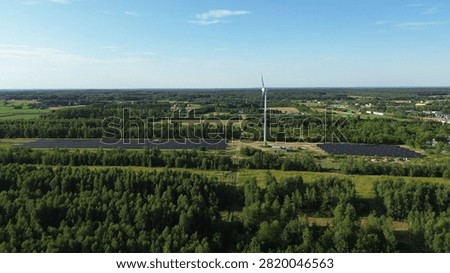 Renewable power source with wind turbine and solar panels