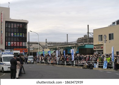 Renho From The Constitutional Democratic Party Of Japan (CDP) Visits Kasukabe For A Soap Box Speech. Kasukabe, Saitama, Japan. November 29, 2020.