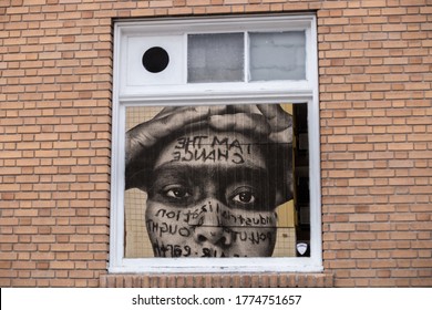 Reno, Nevada / USA - March 29 2020: In The Midst Of The Stay At Home Order, A Mural Provides Insight Into Feelings Of The Community. 