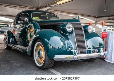 Reno, NV - August 6, 2021: 1937 Studebaker Dictator Coupe at a local car show.
