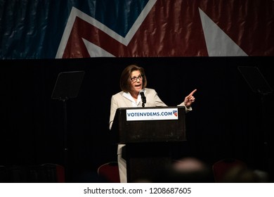 Reno, NV - June 23, 2018 - Catherine Cortez Masto Pointing At Nevada State Democratic Convention