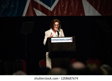 Reno, NV - June 23, 2018 - Catherine Cortez Masto Pointing At Nevada State Democratic Convention