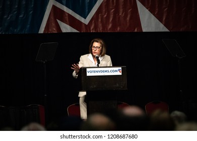 Reno, NV - June 23, 2018 - Catherine Cortez Masto Pointing At Nevada State Democratic Convention