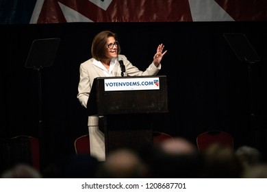 Reno, NV - June 23, 2018 - Catherine Cortez Masto Pointing At Nevada State Democratic Convention