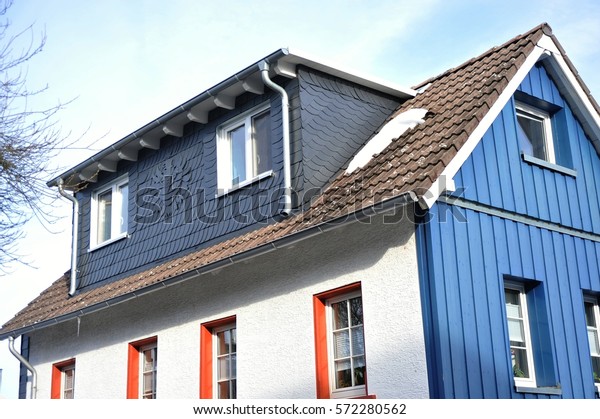 Renovated Housefront Wood Covered Gable Dormer Stock Photo Edit