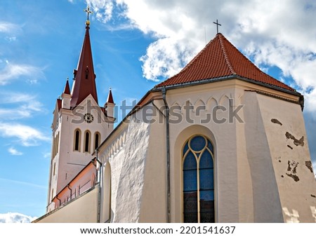 Renovated old medieval Lutheran church of Saint John in old town Cesis, Latvia, Europe