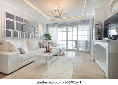 Renovation White Living Room The Seaside Ambience Is Decorated With Fondness Of All White Tones.