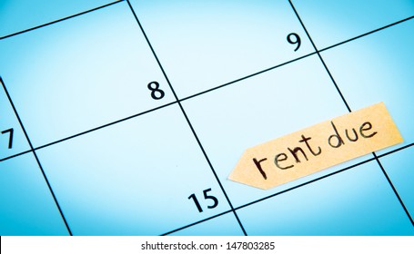 Rent Due Calendar