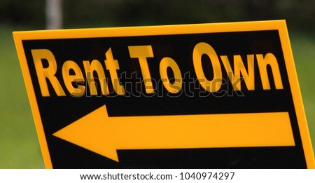 RENT TO OWN SIGN