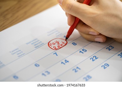 Rent Pay Due Date In Calendar Or Diary - Shutterstock ID 1974167633