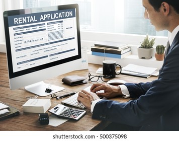 Rental Application Form Financial Concept