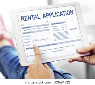 Rental Application Form Financial Concept