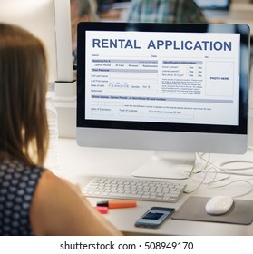 Rental Application Form Financial Concept