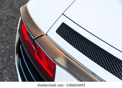 Renton, WA, USA
August 3, 2022
White Audi R8 Showing The Rear Carbon Fiber Spoiler
