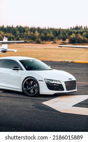 Renton, WA, USA
August 3, 2022
White Audi R8 Parked On An Airport Tarmac
