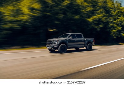Renton, WA, USA
Feb. 2, 2021
Ford Raptor In Grey Driving Down The Road