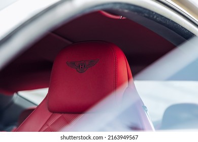 Renton, WA, USA
Feb 2, 2022
Bentley Continental GT V8S With Red Interior Showing The Name Embroidered On The Head Rest