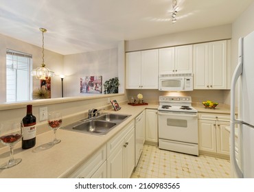 Renton, WA, USA - May 25, 2022: Modern Residential Kitchen Interior