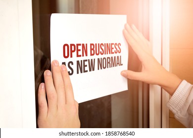 Reopening For Business Adapt To New Normal In The Novel Coronavirus COVID 19 Pandemic. OPEN BUSINESS AS NEW NORMAL