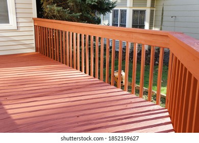 Repainted Older Deck And Railing
