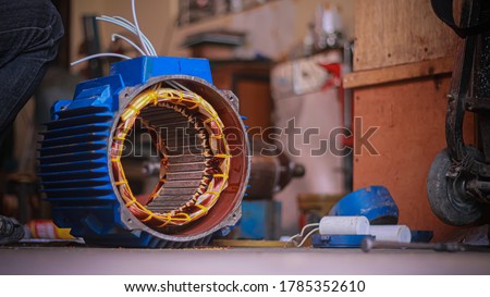 Repair 3-phase motors of industrial plants.