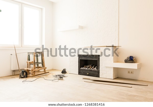 Repair Apartment Fireplace Stock Photo Edit Now 1268381416