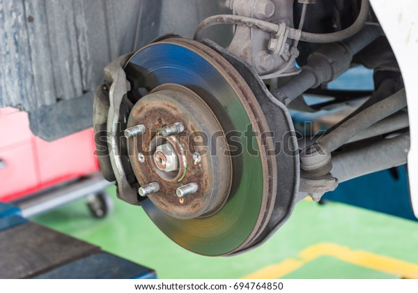 Repair and check disc brake pad  before preparing for\
tire change 