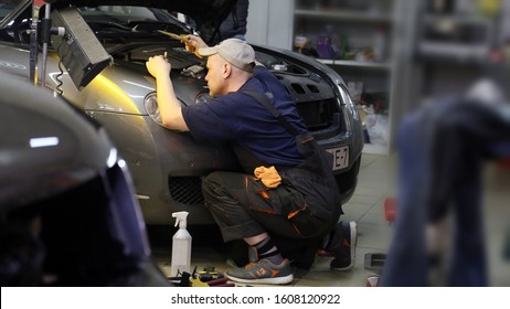 Repair Of Dents Without Painting (PDR) On A Car Body