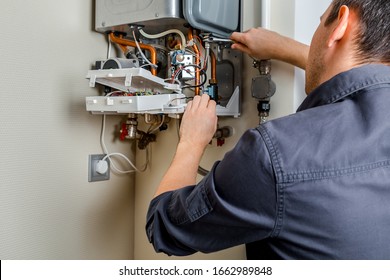 Repair Of A Gas Boiler.