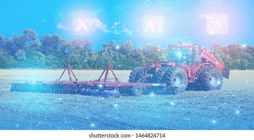 repair and maintenance of the tractor with the help of modern technologies, solving problems by an artificial intellect, to improve the quality of tillage and increase yield - Powered by Shutterstock