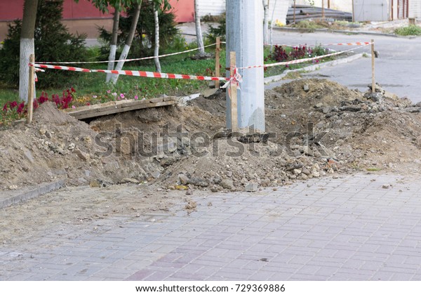Repair of the\
sidewalk