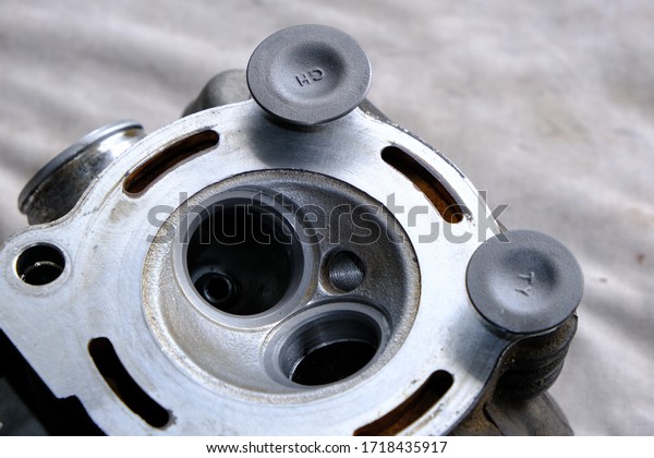 Repaired motorcycle\
cylinder heads and\
valves