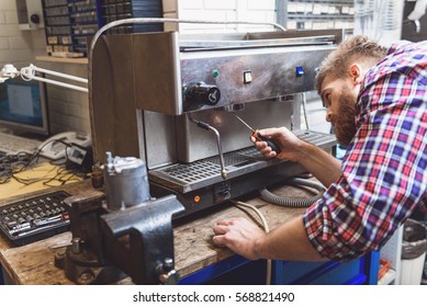 Repairing Of Broken Coffee Machine