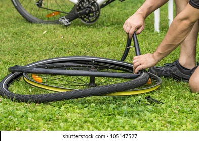 Repairing A Flat Bicycle Tire