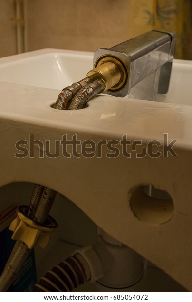 Repairing Leaky Faucet Bathroom Stock Photo Edit Now 685054072