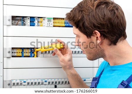 Similar – Image, Stock Photo switch cabinet