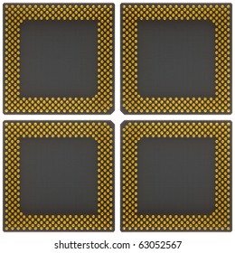Repeatable background of a computer processor isolated on a white background